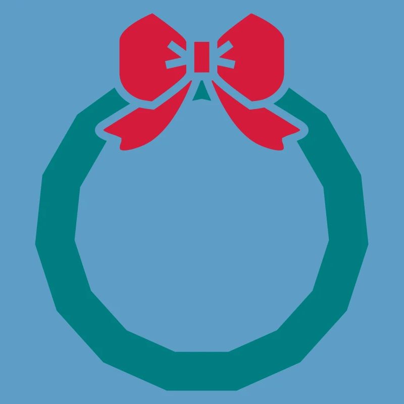 Weihnachtskranz mit rotem Band