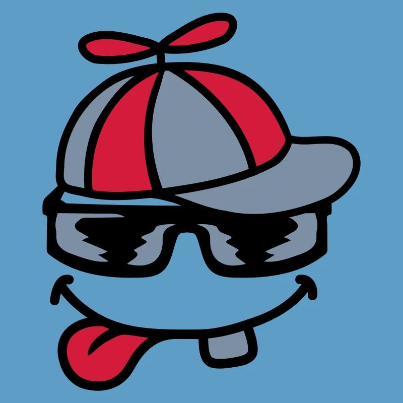 Comic Face Propeller Cap Wind Turbine