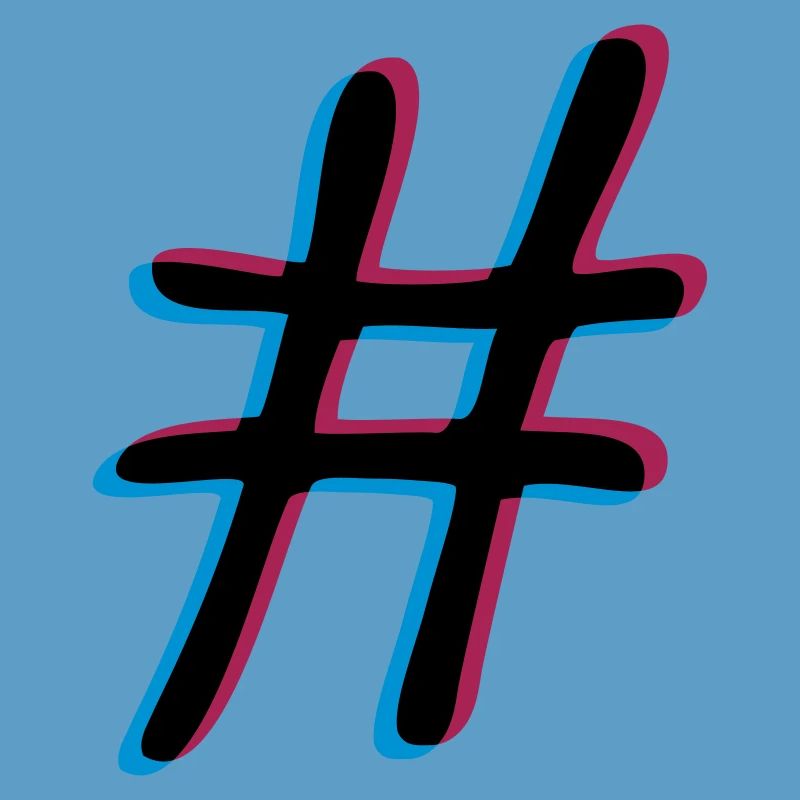 3D Effekt Hashtag