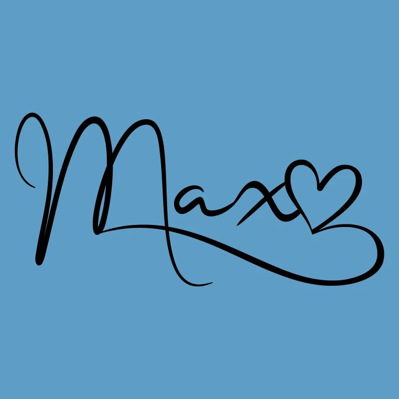 Max Surname First Name Heart Decor