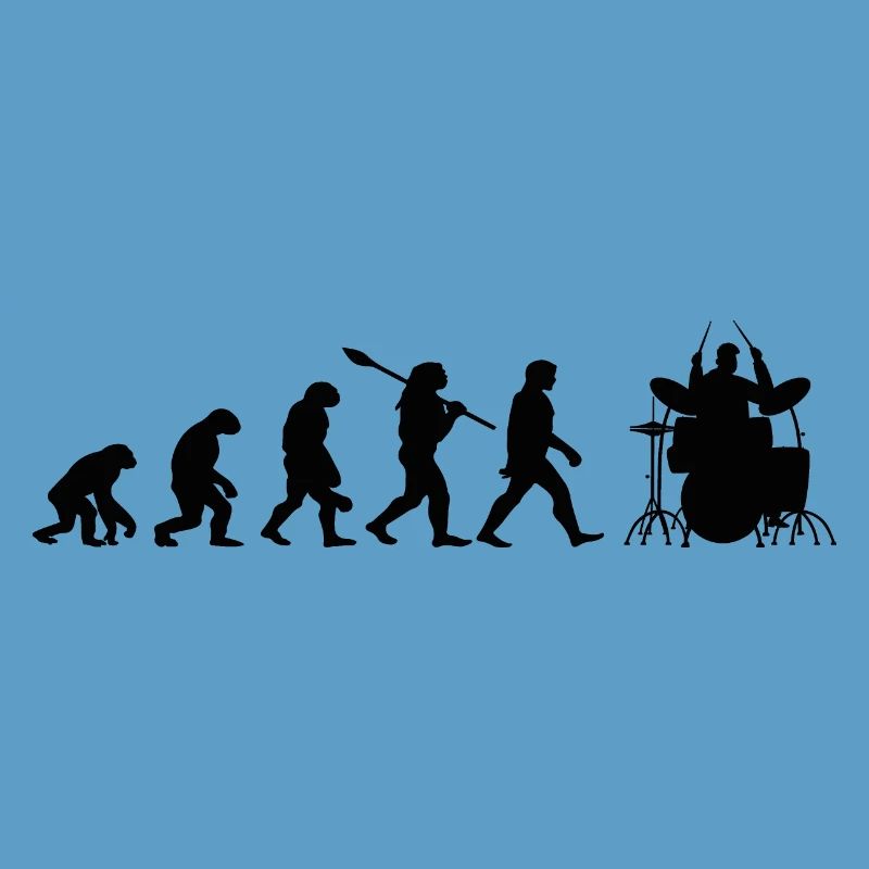 Evolution Drummer Player Drummer Player Geschenk