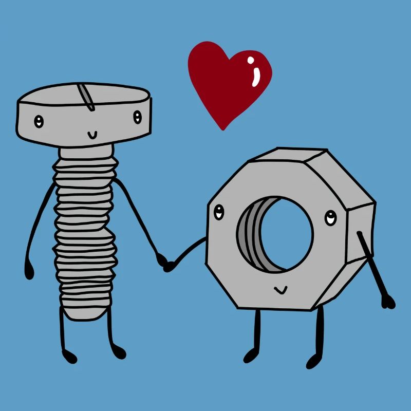 Bolt and nut in love