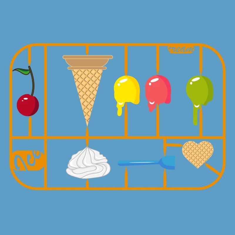 Un cornet de crème glacée dans le kit