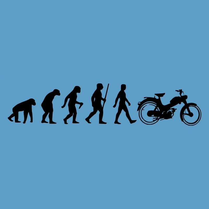 Mofa mv 50 lustiges Evolution Shirt Oldtimer