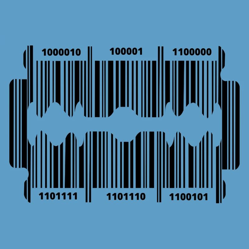 Rasierklinge mit geheim Code