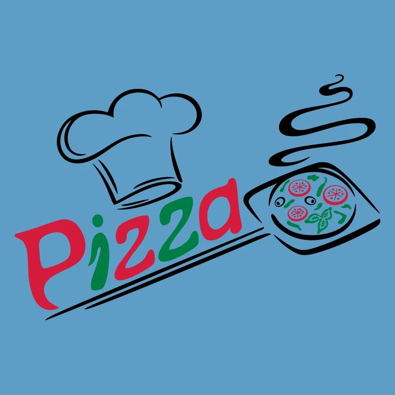 Pizza baker with cooking cap