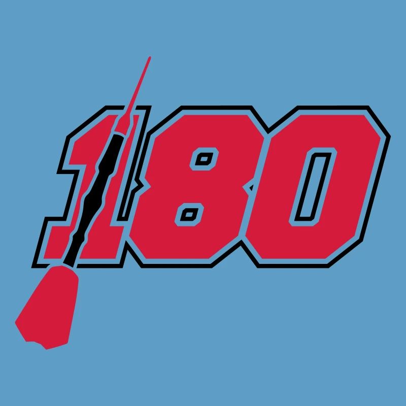frapper 180 points logo silhouette dart flèche dart