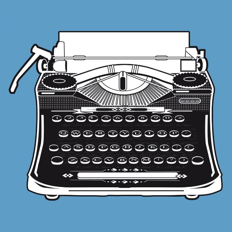 nostalgic antique typewriter in retro style