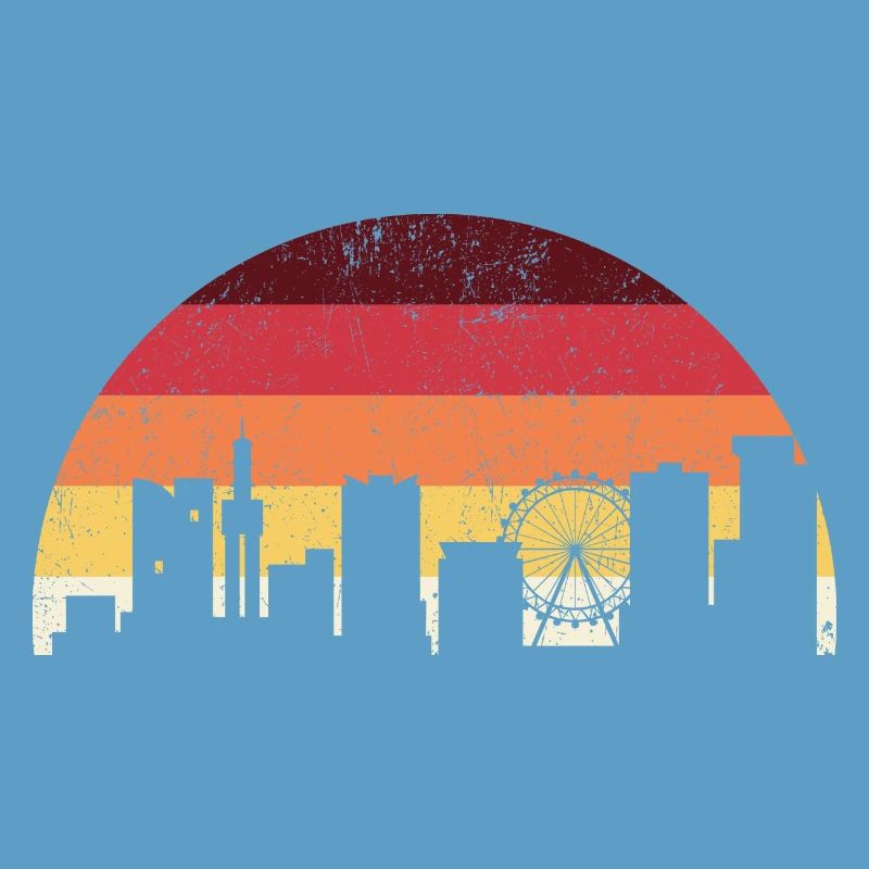 Sunset Skyline with Ferris Wheel