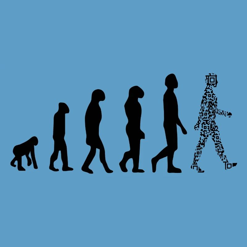 Evolution QR Code - Humor Gesundheits-Pass
