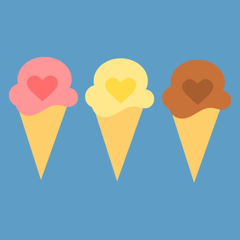 Eis Herz Eiscreme Erdbeereis Eisdiele Geschenk