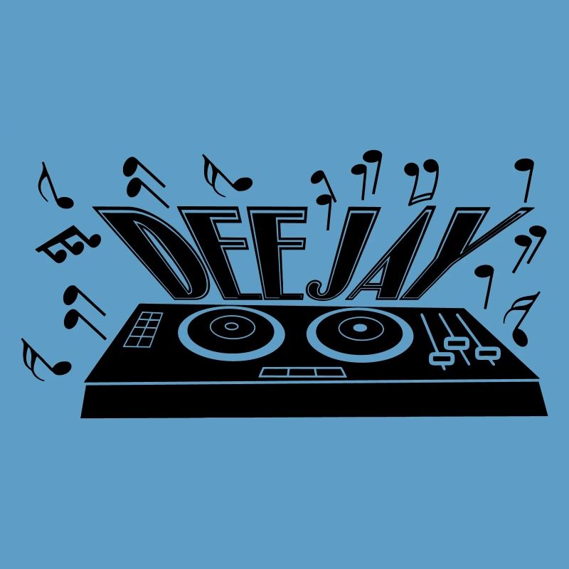 Deejay avec platine et tons