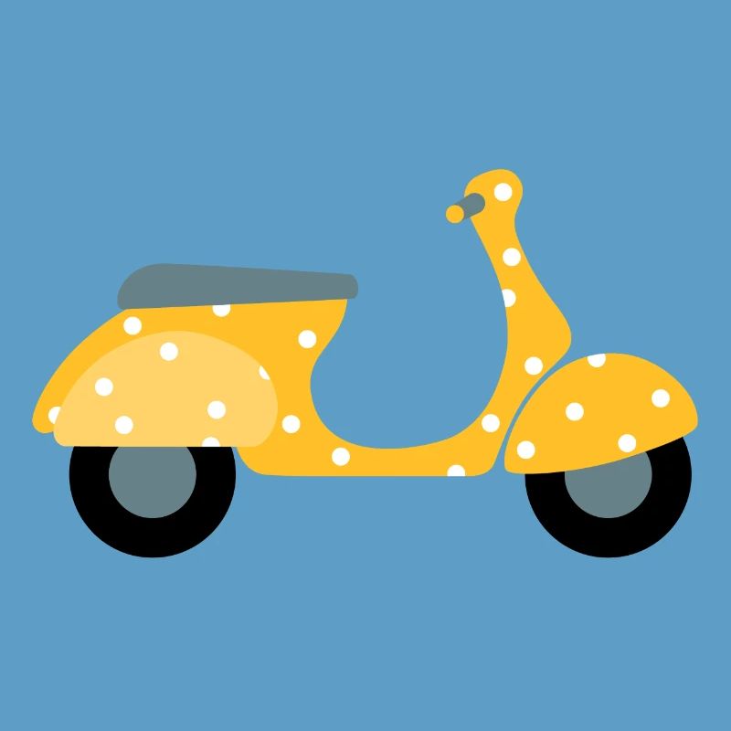 Scooter Dots Yellow Pattern Points Holiday Summer Fun