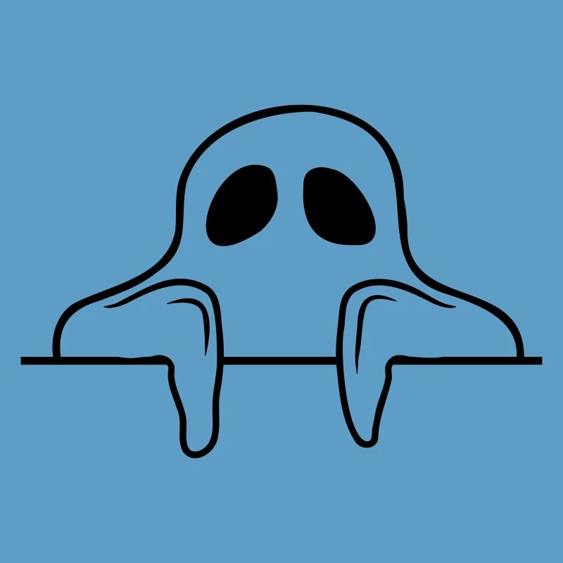 Comic Ghost Behind the Wall