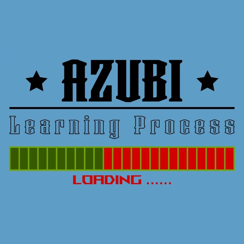 AZUBI learning process loading white tshirt