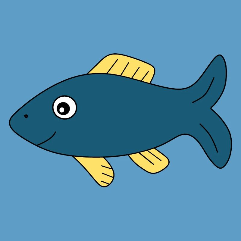blue fish comic fish