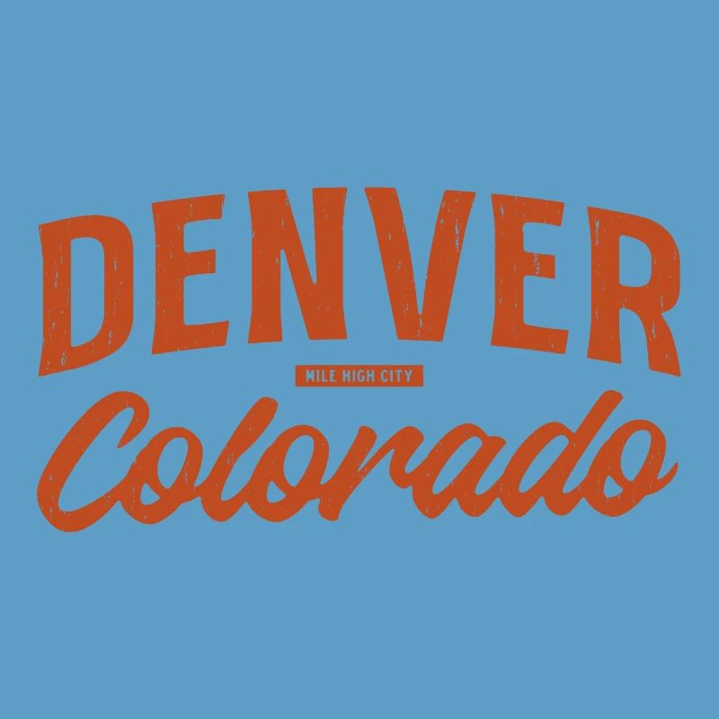 Logo rétro Script de Denver, Colorado