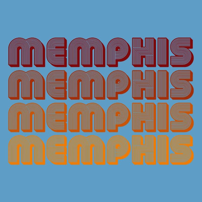 Memphis Gradient Text Repeat