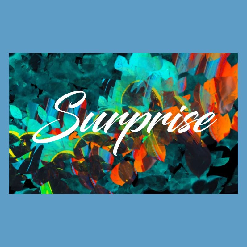 Surprise Colorée Feuillages Script