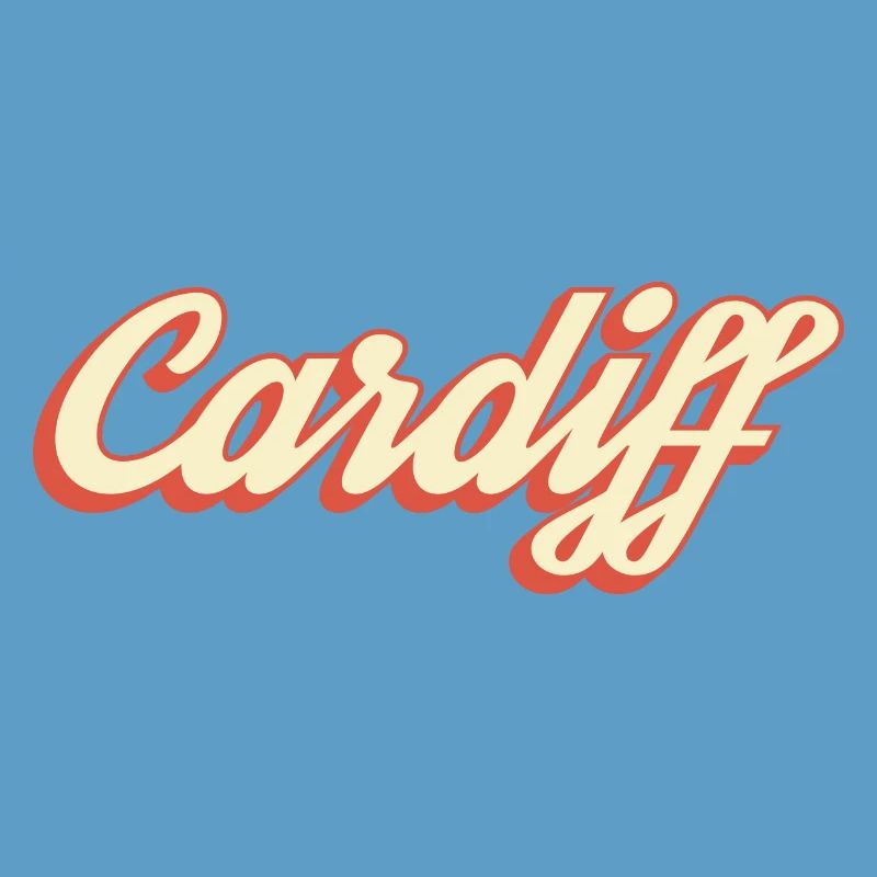 Logo rétro Script de Cardiff