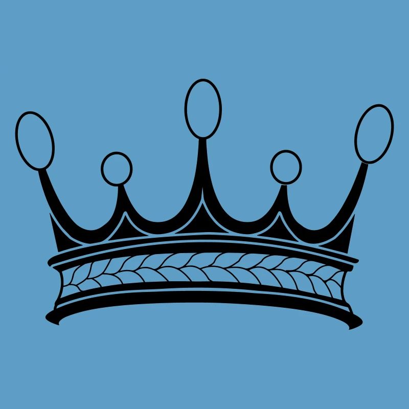 Crown five pearls transparent shadow image