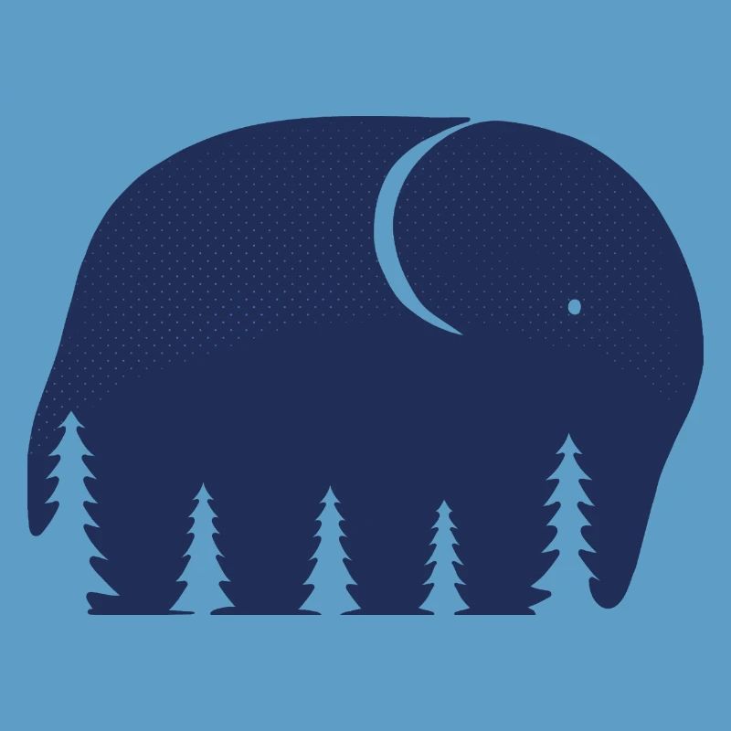 Ein Elefant oder ein Wald in dieser Fun Optical Illusi