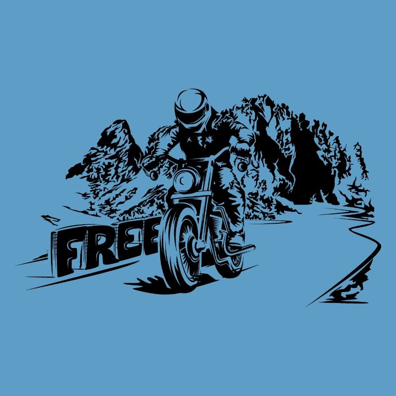 Motorrad frei Berge Dolomiten Biker Symbol Logo