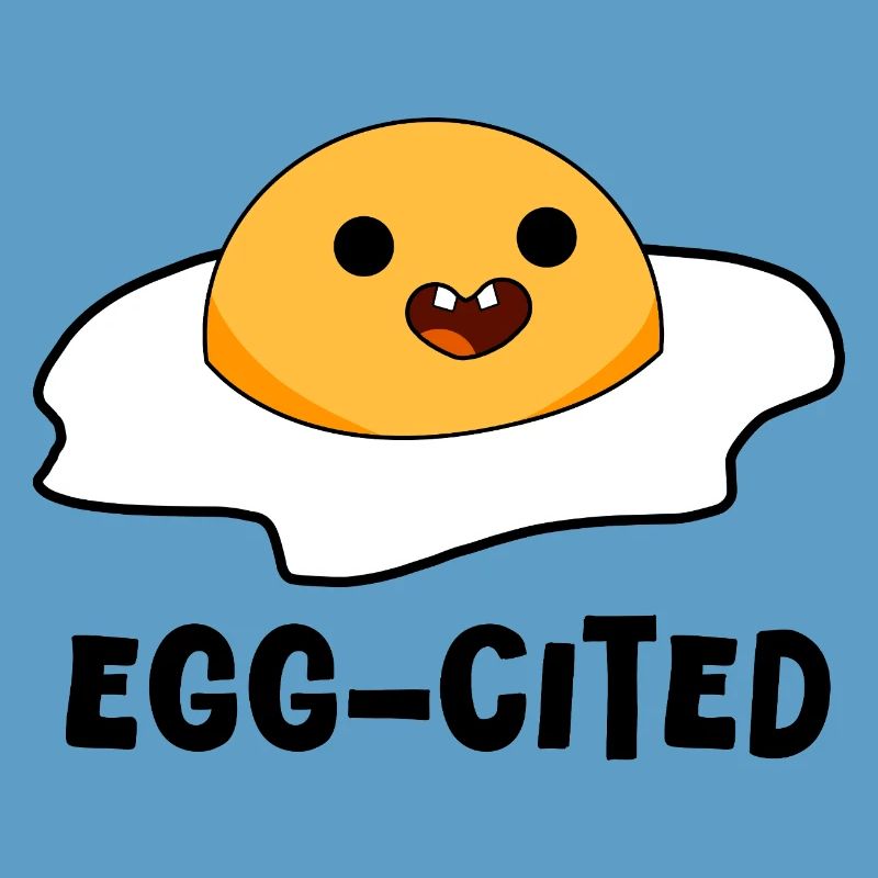 Egg-cited! – Cracked Egg Doodle, Playful Sketch