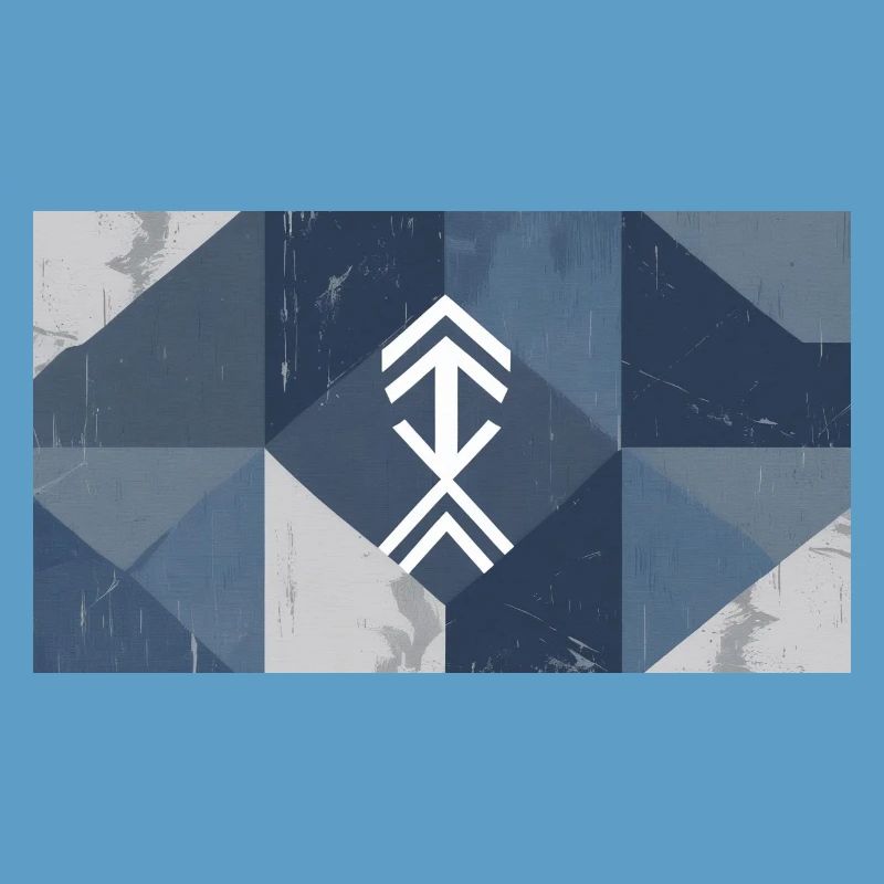 Geometric Blue Element Pattern