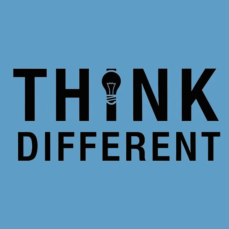 Creative Think Different Lightbulb Design