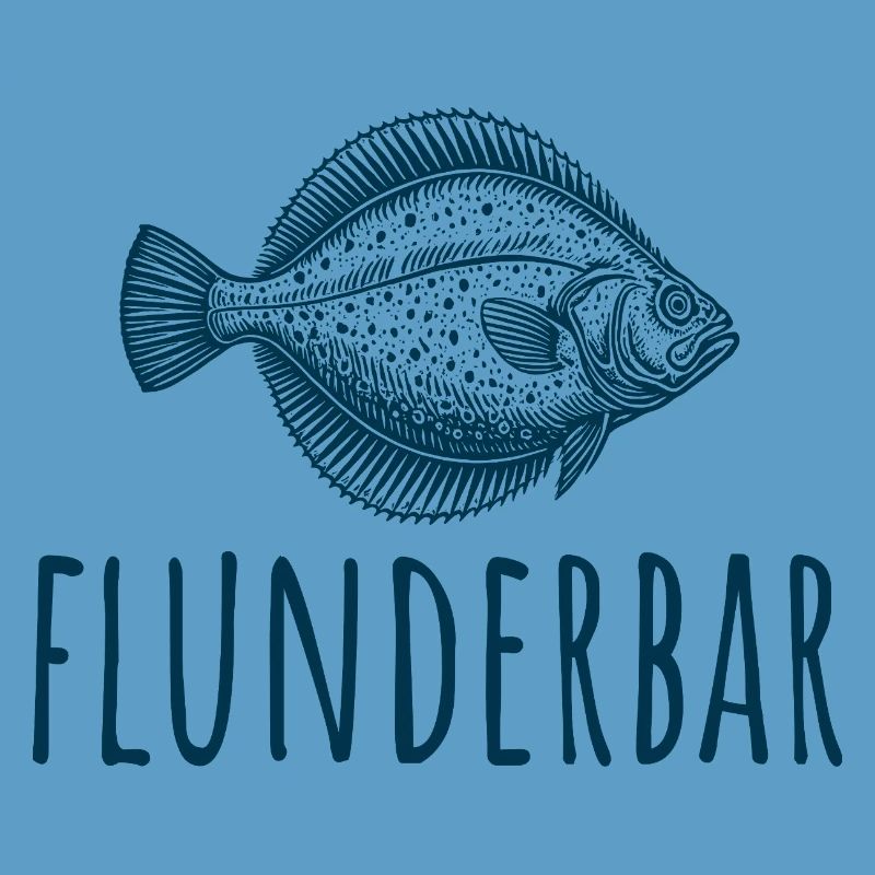 Target fish flounder - flounder bar - angler gift