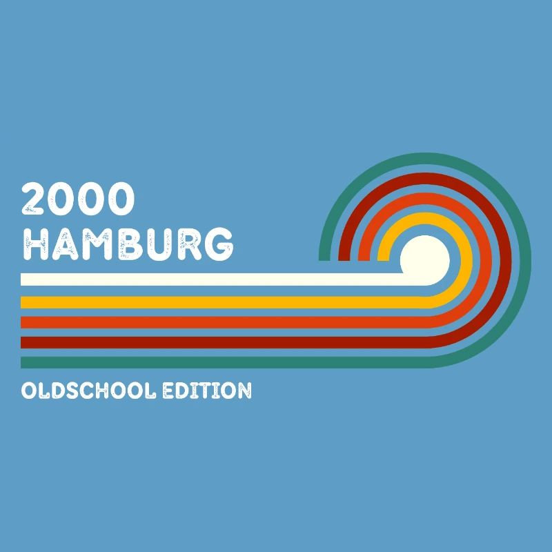 Hamburg Retro Shirt 2000 Zip Code Souvenir Zip Code