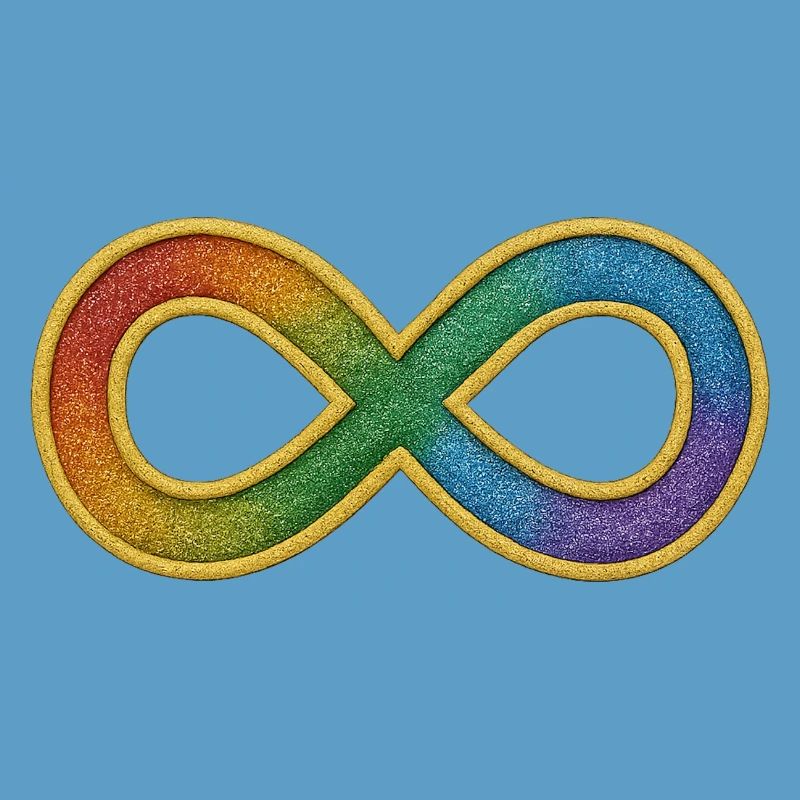 Rainbow infinity symbol for diversity