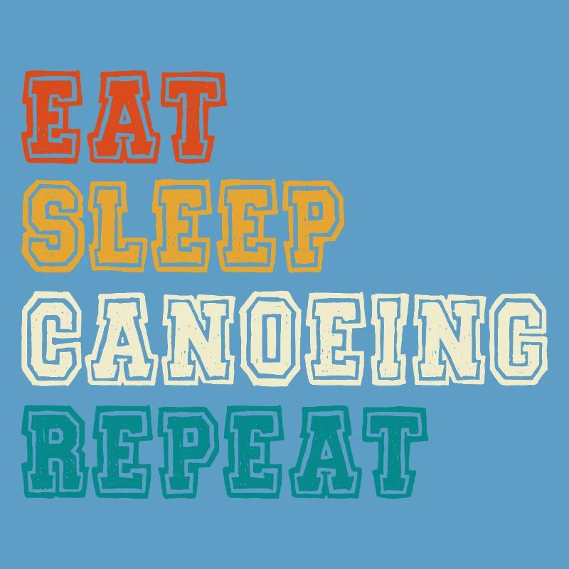Manger dormir canoë répéter Bloc de couleur