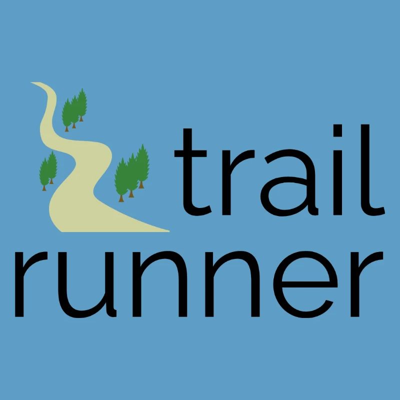 Trail Runner - Design avec texte et trail