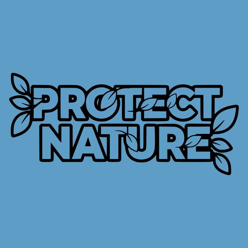 Protect Nature | Umweltschutz Statement Vektor