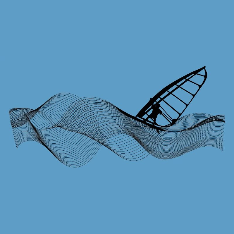 Windsurfer on wave structure