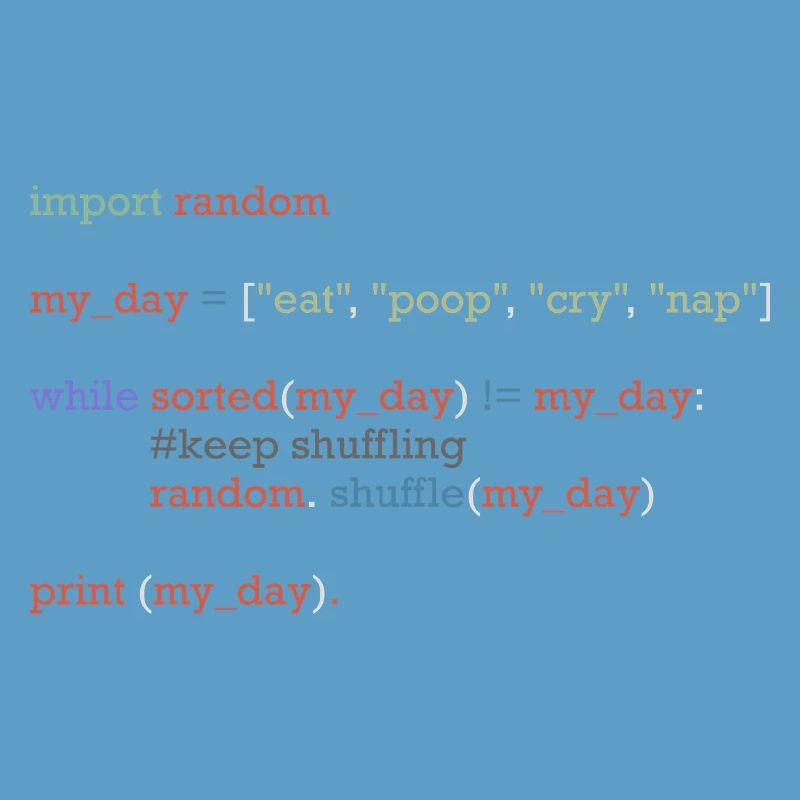 Funny python code about everyday life, baby