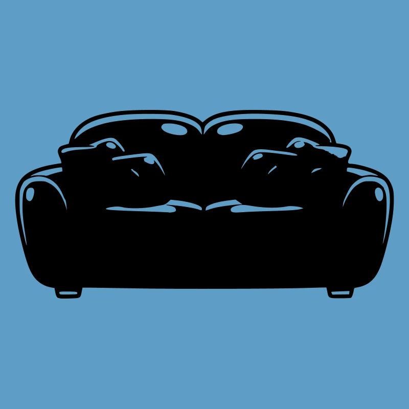 Sofa Couch Silhouette Chill Vector
