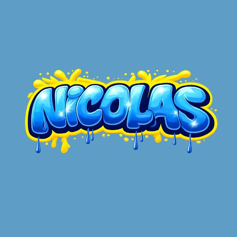 NICOLAS GRAFFITI NAME FOR PERFECT GIFT PRINTABLE