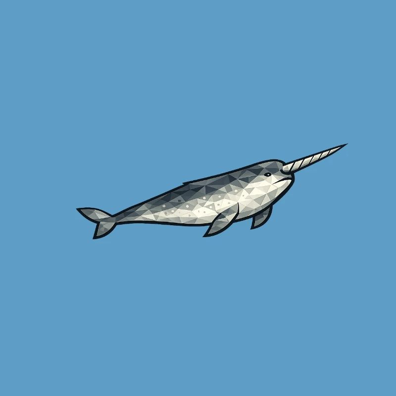 Geometric Narwhal Polygon