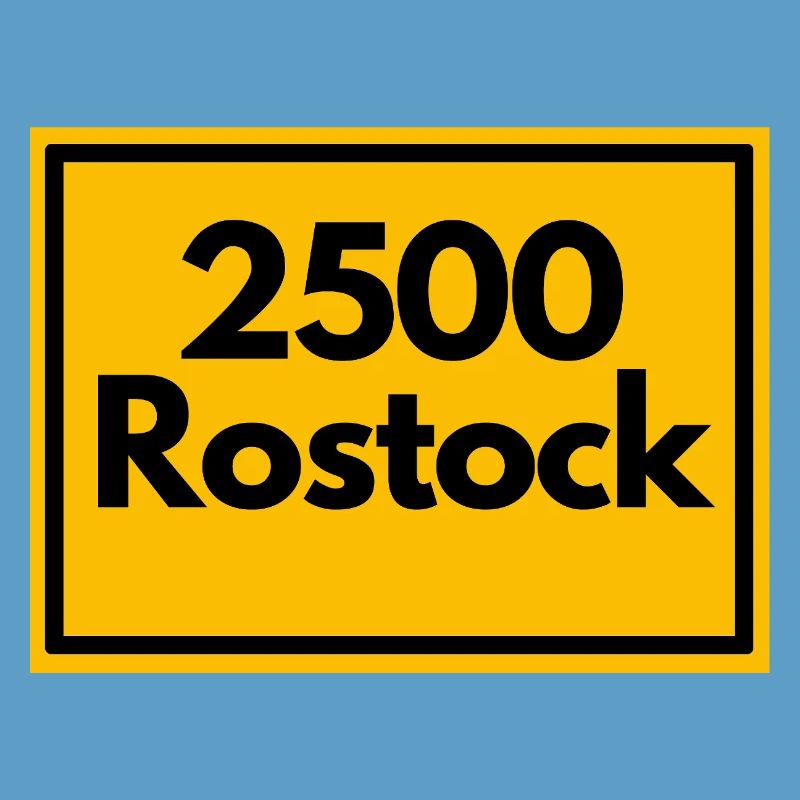 RETRO ZIP 2500 ROSTOCK, DDR STYLE, POSTCODE