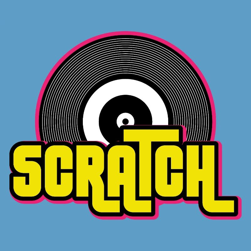Scratch DJ Vinyl Record Graphic