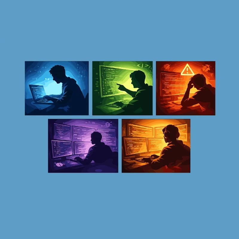 Neon-Coding: Bildschirmwelten