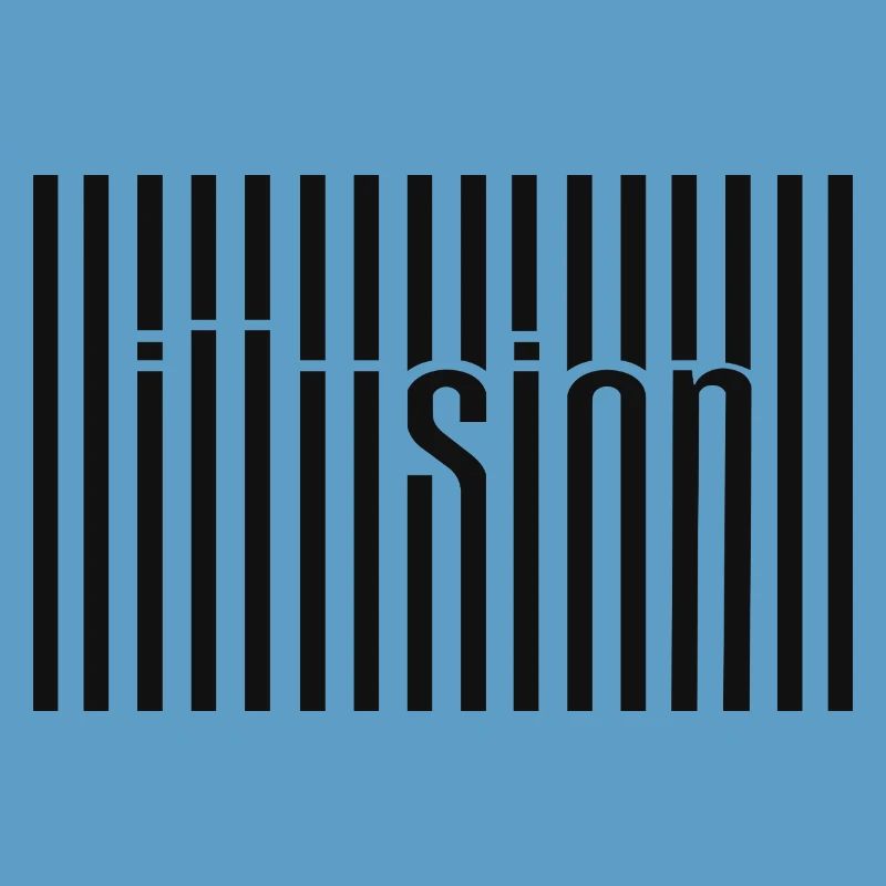 Illusion Barcode Textkunst