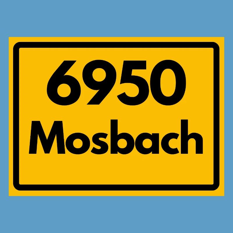 ANCIEN CODE POSTAL RETRO 6950 MOSBACH HEIMAT BW