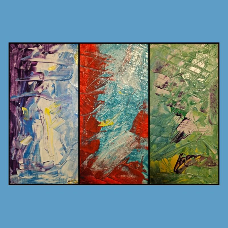 Flux de couleur triptyque