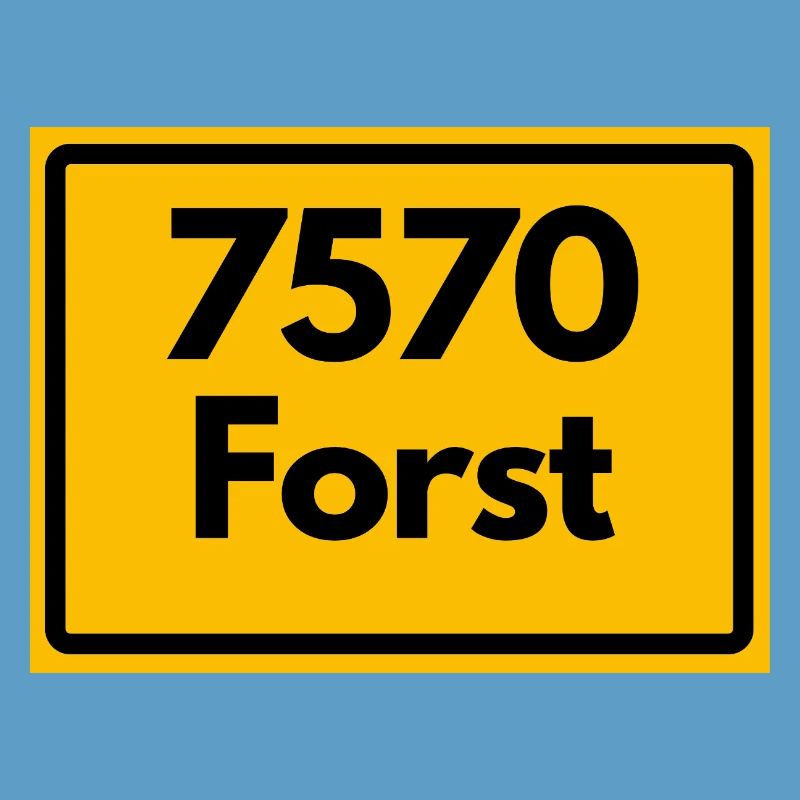 ALTE POSTLEITZAHL PLZ RETRO 7570 FORST