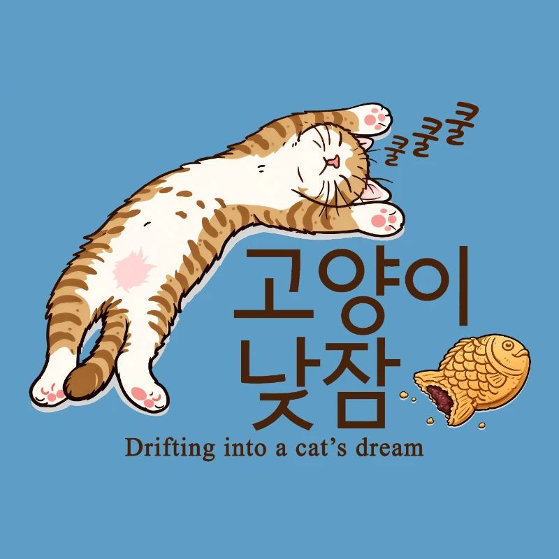 Rêve de chat coréen endormi
