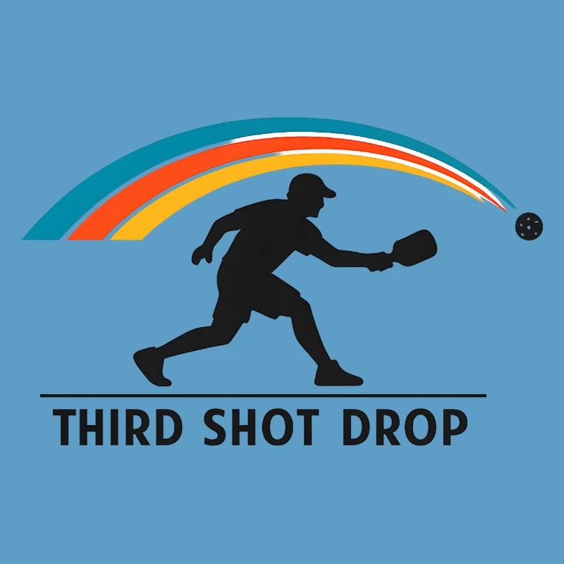 Third Shot Drop Badminton Silhouette